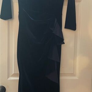 Xscape Navy Long Sleeve Dress